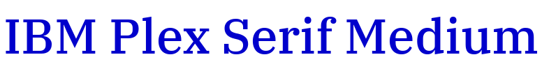 IBM Plex Serif Medium 字体